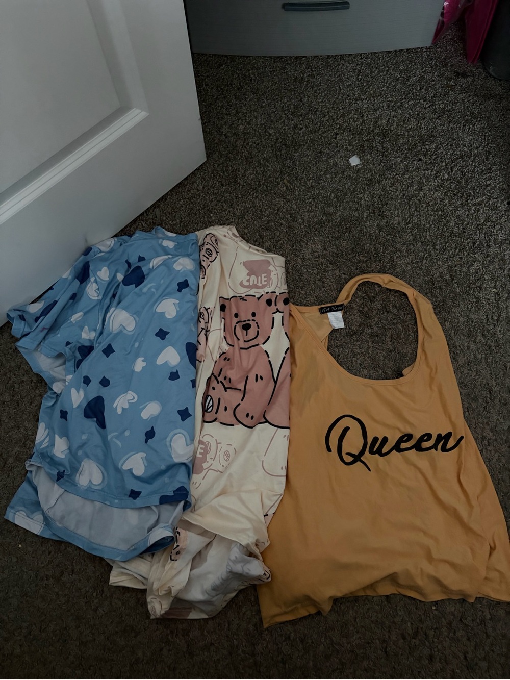 PJ shirts! Two with sleeves and one without.
